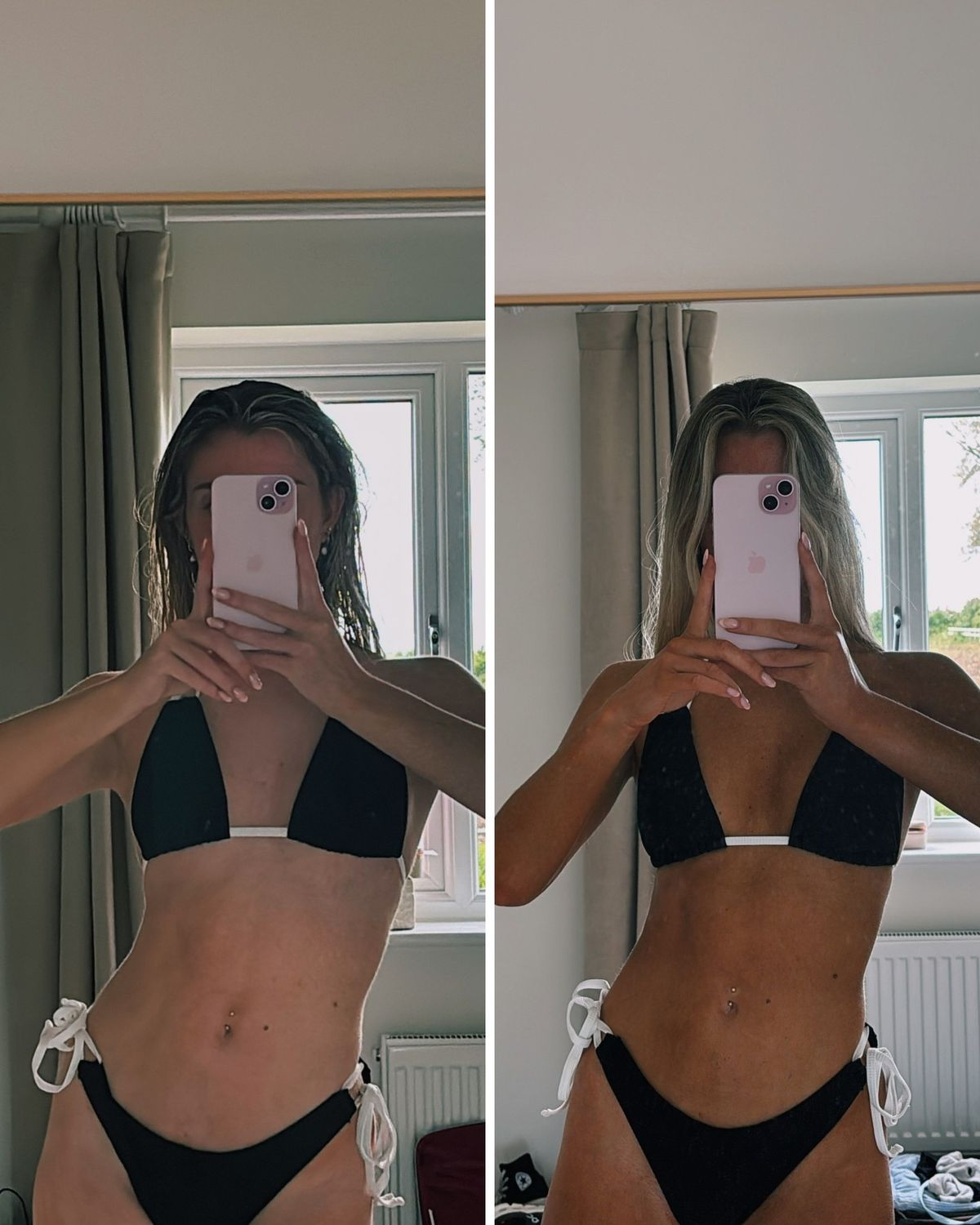 Antes y después: bronceado parejo en todo el cuerpo con Vunelis Dorada